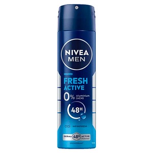 NIVEA MEN Fresh Active Deo-Spray - Deodorant - 48h Schutz - Ohne Aluminium - 150ml