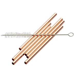 4260238064014 - Trinkhalme Small Küchenhelfer-Sets rosegold (altkupferfarben) Weitere Tischaccessoires aus Edelstahl inkl Reinigungsbürste (Trinkhalm 12cmBürste 13 cm) 4260238064014 - Trinkhalme Small Küchenhelfer-Sets rosegold (altkupferfarben) Weitere Tischaccessoires aus Edelstahl inkl Reinigungsbürste (Trinkhalm 12cmBürste 13 cm)
