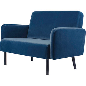 3660141954463 - 2-Sitzer Sofa LISBOA blau schwarz Stoff 3660141954463 PAPERFLOW