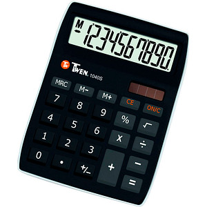 bandermann Tischrechner Twen 1040S 10-stellig schwarz, Prozent, Korrekturtaste 4025999802110 bandermann