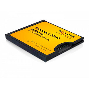 DeLOCK Compact Flash Adapter für SD Speicherkarten Multi-Kartenleser schwarz