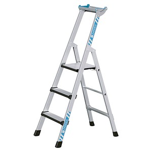 4003866414215 - Zarges Comfortstep S gebördelte Stehleiter mit gepolsterter Stufen-Vorderkante 3 Stufen
