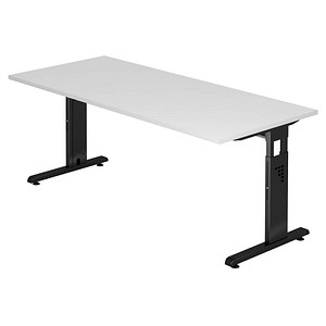OS 19 höhenverstellbarer Schreibtisch weiß rechteckig