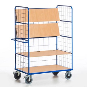 4250448502390 - Etagenwagen klappbar Stahl pulverbeschichtet Traglast (max) 500 kg Enzianblau (RAL 5010) ROLLCART  AUG 18 4250448502390 Rollca