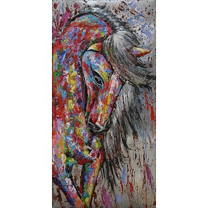 Garden Pleasure Wandbild 3D Pferd, Metall