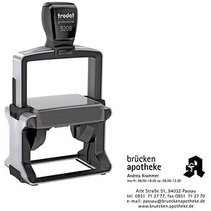 4044589427991 - Textstempel individualisierbar 5208 selbstfärbend schwarz mit Logo 1 St