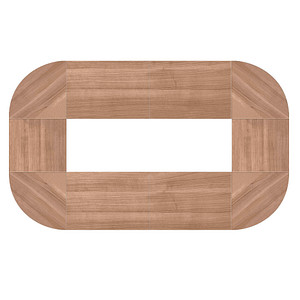 4032062191637 - HAMMERBACHER Konferenztisch nussbaum oval Rundrohr chrom 4000 x 2400 x 720 - 740 cm 4032062191637 - HAMMERBACHER Konferenztisch nussbaum oval Rundrohr chrom 4000 x 2400 x 720 - 740 cm