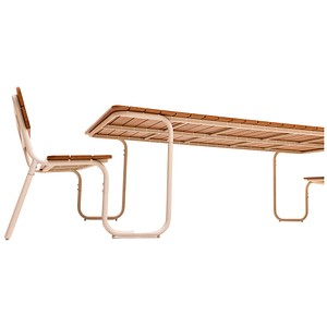 8719979475871 - BEST Gartentisch Soullmate mit Sitzbnank beige rechteckig 1200 x 3622 x 825 cm