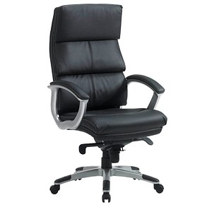 4260192760311 - Chefsessel San Francisco schwarz   silber schwarz mit Armlehnen bis 150kg 4260192760311 Easychair