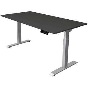 Kerkmann Move 1 stable elektrisch höhenverstellbarer Schreibtisch anthrazit rechteckig, T-Fuß-Gestell silber 160,0 x 80,0 cm