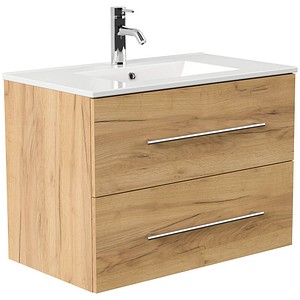 4251982676486 - POSSEIK Waschbecken mit Unterschrank HOMELINE 80 eiche gold 810 x 460 x 610 cm