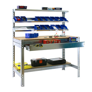 8435104932438 - Werkbank SIMONWORK BT1 BOX silber 1 Schublade 1510 x 760 x 1445 cm 8435104932438 Simonrack