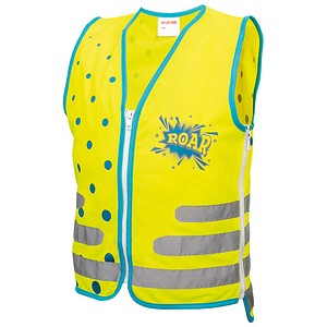 4028279893167 - ROTH Jungen Kinder-Warnweste Roar neongelb Einheitsgröße