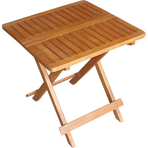 Garden Pleasure Gartentisch CLEVELAND braun quadratisch 50,0 x 50,0 x 50,0 cm