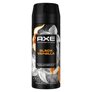 AXE Black Vanilla Premium Deodorant-Spray, 150 ml Körperspray für langanhaltende Frische und maskulinen Duft