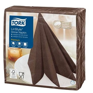 50 TORK Servietten LinStyle® Premium braun