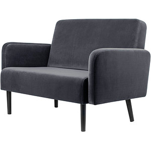 3660141954487 - 2-Sitzer Sofa LISBOA anthrazit schwarz Stoff 3660141954487 PAPERFLOW