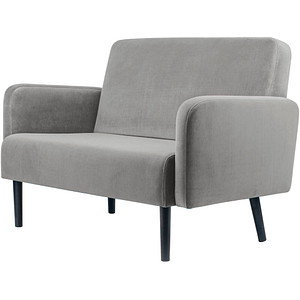3660141954456 - 2-Sitzer Sofa LISBOA grau schwarz Stoff 3660141954456 PAPERFLOW