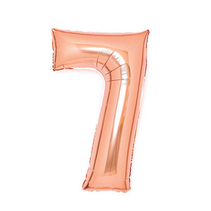 0194099074216 - Folienballon Medium Zahl 7 rosé 0194099074216 amscan