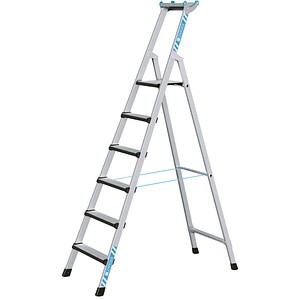 4003866414246 - Comfortstep s gebördelte Stehleiter mit gepolsterter Stufen-Vorderkante 6 Stufen - Zarges