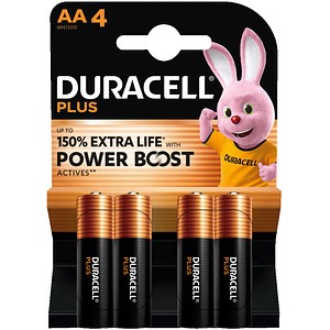 Duracell Plus AA 1,5V Alkaline Batterien 4 Stk.