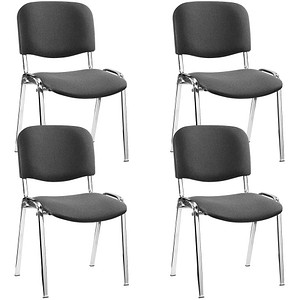 5901747021363 - Besucherstuhl Iso Visitor anthrazit chrom ohne Armlehnen 4-Fuß-Gestell 5901747021363 4 Stück 5901747021363 - Besucherstuhl Iso Visitor anthrazit chrom ohne Armlehnen 4-Fuß-Gestell 5901747021363 4 Stück