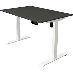 4044917437272 - Move 1 Elektrisch Höhenverstellbar Sitz-Stehschreibtisch Rechteckig Anthrazit T-Fuß 1200 (B) x 800 (T) x 1230 (H) mm Melamin Stahl