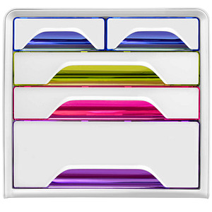 3462159012186 - cep Schubladenbox Smoove weiß bunt-transparent 1072130931 DIN A4 mit 5 Schubladen 3462159012186 - cep Schubladenbox Smoove weiß bunt-transparent 1072130931 DIN A4 mit 5 Schubladen