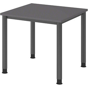 4032062323090 - HS08 höhenverstellbarer Schreibtisch grafit quadratisch 4-Fuß-Gestell grau 800 x 800 cm 4032062323090 - HS08 höhenverstellbarer Schreibtisch grafit quadratisch 4-Fuß-Gestell grau 800 x 800 cm