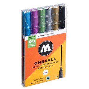 4250397674230 - Acrylmarker One4All 127HS Metallic Set 4250397674230 Molotow