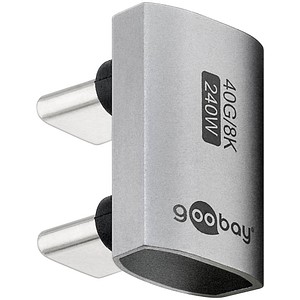GOOBAY 74446 - USB 4.0 Adapter, C Stecker auf Stecker, U-Form