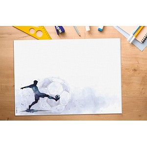 4004360766886 - SIGEL Schreibtischunterlage Goal Zone hellblau Papier 420 x 297 cm 300 Blatt