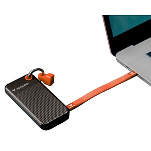 verbatim Pocket 2 TB externe SSD-Festplatte orange, schwarz
