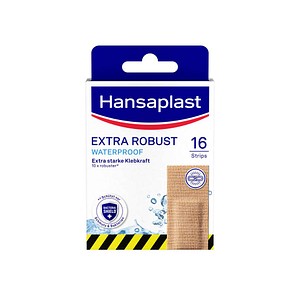 HNP ER 2,6X7,6CM - Hansaplast Extra Robust, Streifen, 2,6 x 7,6 cm, 16 Stück