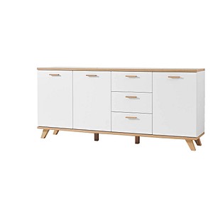 Oslo Sideboard weiß/weiß 3 Fachböden