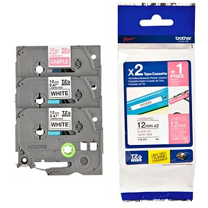 3 brother Beschriftungsbänder TZe-32M3 TZE32M3, 12 mm farbig sortiert