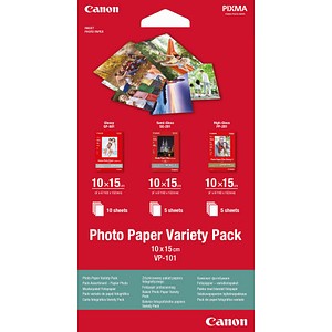 Canon Fotopapier VP-101 10,0 x 15,0 cm hochglänzend, satiniert, glänzend 200, 260, 275 g/qm 20 Blatt