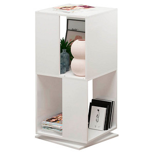 4051814403903 - Aktenregal Holzregal stehend Bücherregal drehbar Maße ca H 74 x B 34 x T 34 cm Elegantes Regal Büroregal ¿ Stifta L Gr 34 weiß B34cm H74cm T34cm Holzwerkstoff Holz Spanplatte Regale