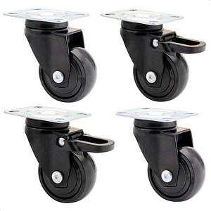 4001073010664 - 4 Rollen für Schränke und Regale RO 2252 für Beton Fliesen Kork Laminat Linoleum Marmor Naturstein Parkett oder PVC