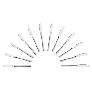 8711155162438 - 12 Messer Dante silber satiniert 8711155162438 12 Stück 8711155162438 - 12 Messer Dante silber satiniert 8711155162438 12 Stück