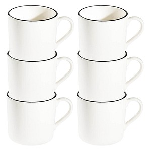 8680502091663 - 6 Kaffeebecher Modest Black Alzar weiß 03 l 8680502091663 6 Stück