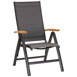 4043153111663 - BEST Gartenstuhl Klappsessel Cavalese anthrazit Teak anthrazit
