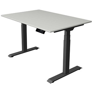Kerkmann Move 1 stable elektrisch höhenverstellbarer Schreibtisch lichtgrau rechteckig, T-Fuß-Gestell grau 120,0 x 80,0 cm