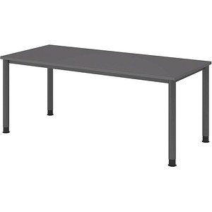4032062323137 - HS19 höhenverstellbarer Schreibtisch grafit rechteckig 4-Fuß-Gestell grau 1800 x 800 cm 4032062323137 - HS19 höhenverstellbarer Schreibtisch grafit rechteckig 4-Fuß-Gestell grau 1800 x 800 cm