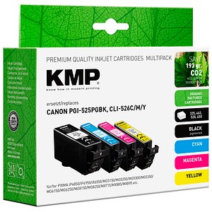 4011324000955 - schwarz cyan magenta gelb Druckerpatronen kompatibel zu Canon PGI525PGBK CLI526C M Y 4er-Set 4011324000955 - schwarz cyan magenta gelb Druckerpatronen kompatibel zu Canon PGI525PGBK CLI526C M Y 4er-Set