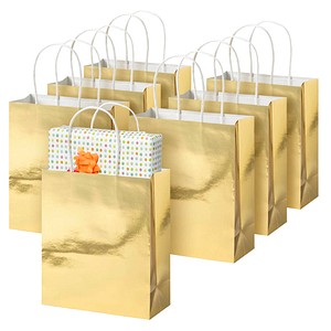 4001868137033 - Papiertüten GOLD M gold glänzend 7 St