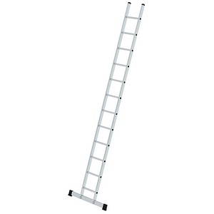 MUNK Anlegeleiter 11412, 1x 12 Stufen, silber, Aluminium 4031405114128 MUNK
