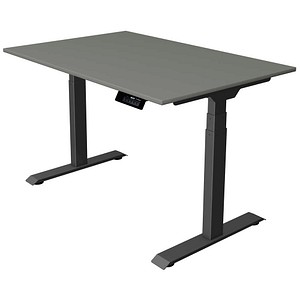 Kerkmann Move 1 stable elektrisch höhenverstellbarer Schreibtisch grafit rechteckig, T-Fuß-Gestell grau 120,0 x 80,0 cm
