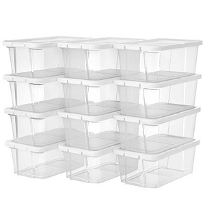 SONGMICS Schuhboxen 6,0 l transparent 20,0 x 35,0 x 12,5 cm, 12 St.