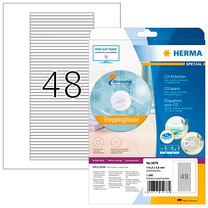 HERMA CD-Etiketten weiß, 25 Blatt